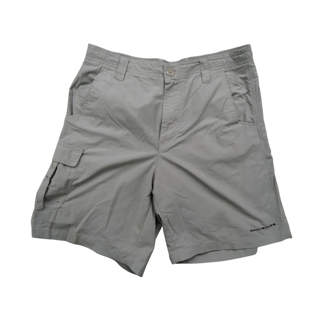 Columbia PFG Omni-Shade Cargo Shorts Mens Small Outdoor Hiking Fishing Nylon
